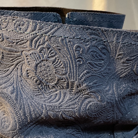 Miz Mooz Draper Blue Suede Ankle Boots - Picture 6 of 7